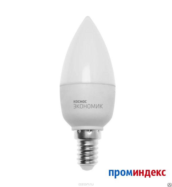 Фото Лампа светодиодная 7.5W E14 свеча 3000K 600Лм 220V пластик+алюм. (LED OРT)