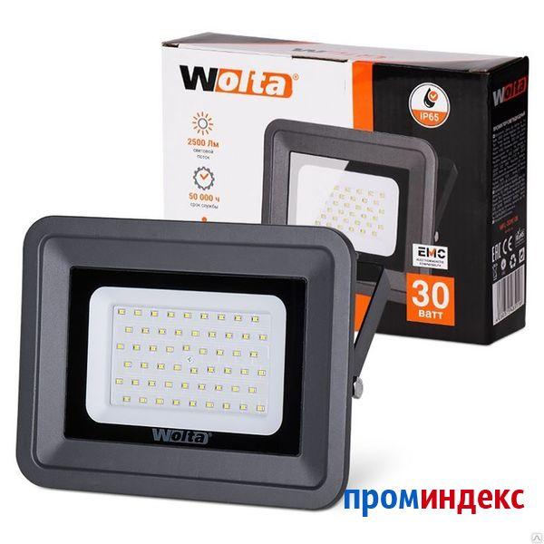 Фото Прожектор светодиодный WOLTA WFL-30W/06, 5500K,2550Lm SMD, IP65, 180-240Vсе