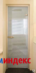 Фото Цельностеклянная дверь без деревянной рамы для сауны