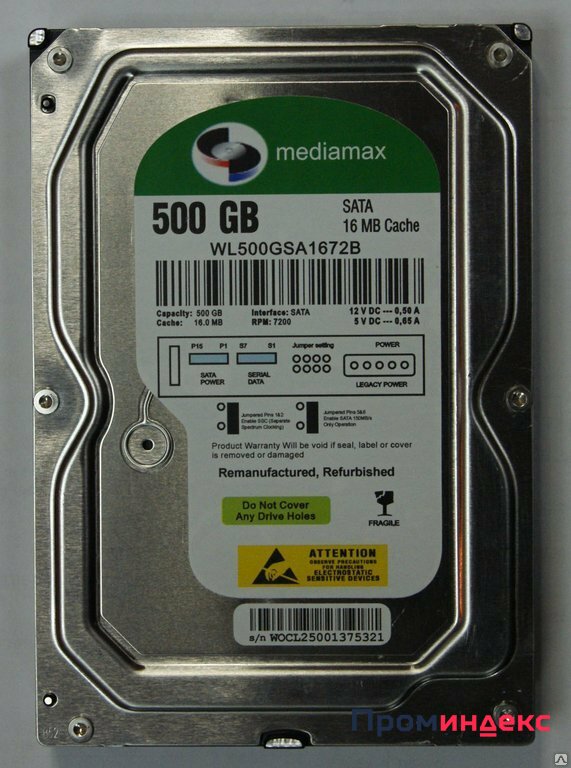 Фото Жесткий диск для ПК Mediomax (дочернее предприятие WD) 500 Gb дешево