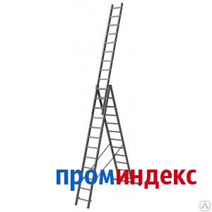 Фото Трехсекционная алюминиевая лестница inforce 3х12 л-03-12