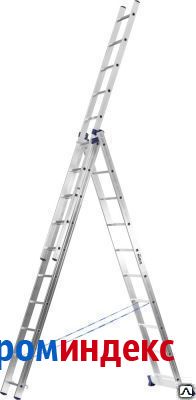 Фото Лестница СИБИН универсальная, трехсекционная со стабилизатором, 7 ступеней
