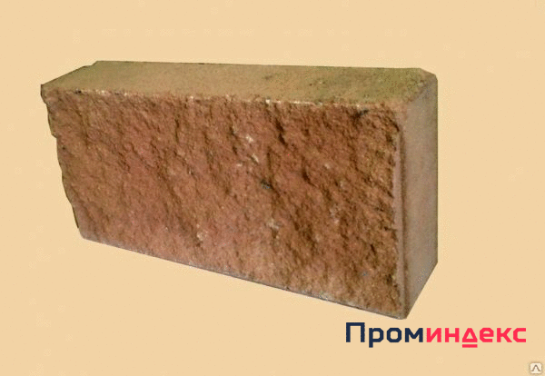 Фото Шлакоблок рваный камень стеновой пустотелый красный 390х190х188