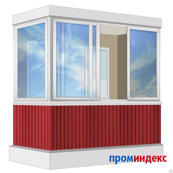 Фото Остекление балкона Алюминиевое Provedal 2.4 м Г-образное