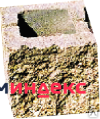 Фото Блок бетонный облицовочный с обнажённой фактурой угловой(Серый гранит)