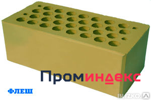 Фото Кирпич керамический пустотелый полуторный М200 желтый