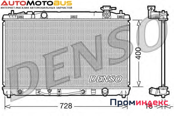 Фото Радиатор, охлаждение двигателя DENSO DRM50042 Радиатор охл. ДВС TO Camry 2.4 AUT. 01/06