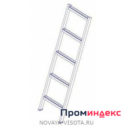 Фото Лестница приставная с широкими ступенями ЛПШ 3,0 - тип 1
