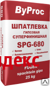 Фото Шпатлевка гипсовая суперфинишная SPG-680 25 кг ByProc (Бипрок)