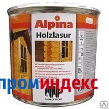 Фото Цветная пропитывающая лазурь для древесины Alpina Holzlasur 0,75л walnuss