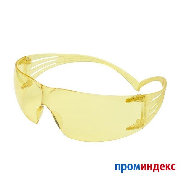 Фото Очки открытые защитные цвет линз желт. с покрытием AS/AF против царапин и запотевания SecureFit™ 203 SF203AF-EU 3М 7100112008