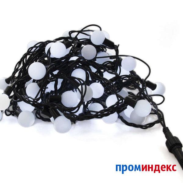 Фото Гирлянда "Матовые шарики" OLDBL100-W-E 100LED 12м шарики бел. SHlights 4690601004307