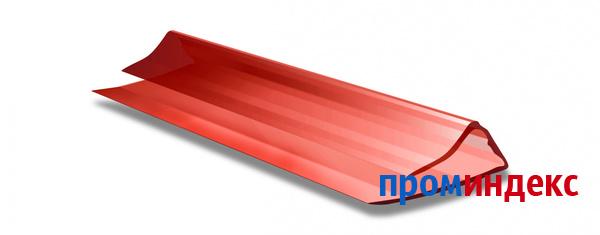 Фото Торцевой профиль из поликарбоната UP Красный 2100*4 мм