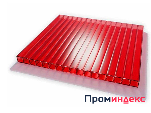 Фото Сотовый поликарбонат AGROLUX Красный 10 мм (2,1*12 м)