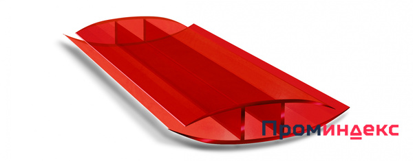 Фото Соединительный профиль из поликарбоната HP Красный 6000*10 мм
