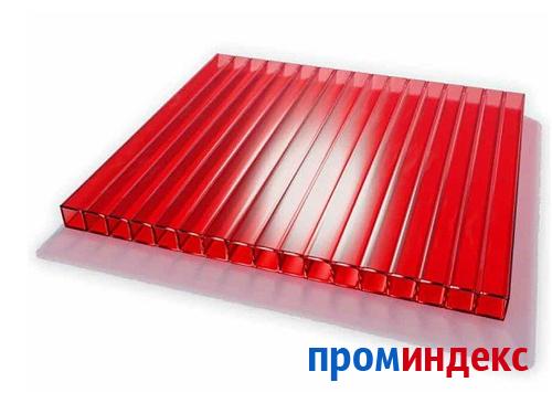 Фото Сотовый поликарбонат PRIMAVERA Красный 10 мм (2,1*6 м)