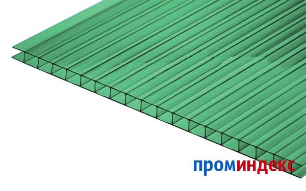 Фото Сотовый поликарбонат КИВИ Зеленый 10 мм (2,1*6 м)