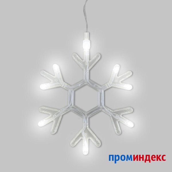 Фото Фигура светодиодная "Снежинка" на присоске с подвесом бел. Neon-Night 501-019
