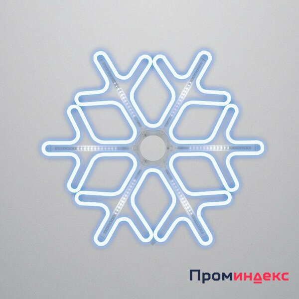 Фото Фигура "Снежинка" из гибкого неона 60х60см син./бел. эффект тающих сосулек Neon-Night 501-223