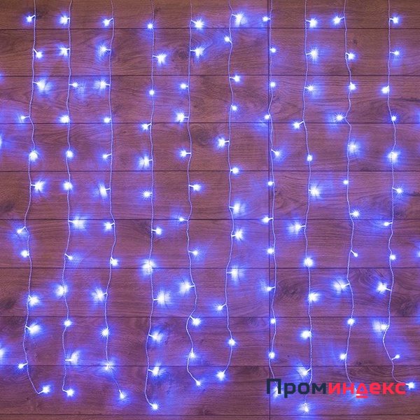 Фото Гирлянда "Светодиодный Дождь" 2.5x2м свечение с динамикой 300LED син. 230В провод прозр. Neon-Night 235-053