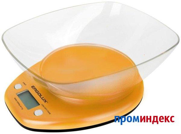 Фото Весы кухонные ELX-SK04-C11 до 5кг со съемной чашей оранж. Ergolux 13606