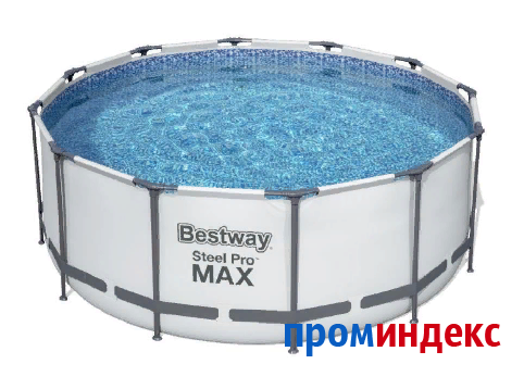 Фото Каркасный круглый бассейн Bestway 56420 (366х122 см) с картриджным фильтром, тентом и лестницей