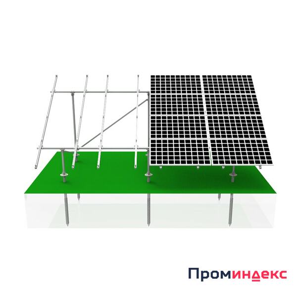 Фото Комплект установки 4-х солнечных батарей на землю ( 2 ряда ног )