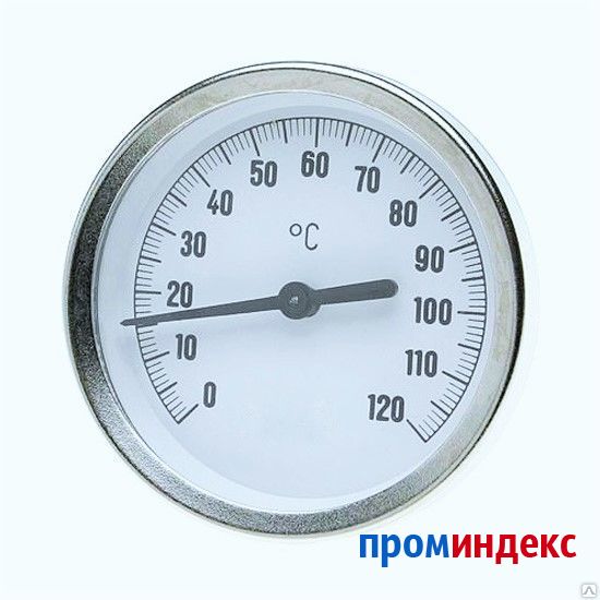 Фото Термометр биметал с погр. гильзой T 63/50 РОССИЯ