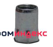 Фото Заклепка резьбовая (Заклепка-гайка) М6 1/2 HEX-UB-S сталь
