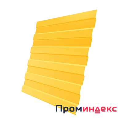 Фото Профнастил С-10 0,45 ПЭ двухсторонний RAL 1018 цинково-желтый