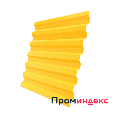 Фото Профнастил С-21 0,45 ПЭ двухсторонний RAL 1018 цинково-желтый