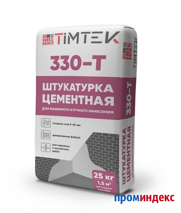 Фото Штукатурка цементная машинного и ручного нанесения TimTek 330-T 5-40мм 25кг