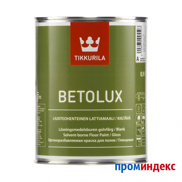 Фото Уретано-алкидная краска для пола Betolux A TIKKURILA 2,7 л