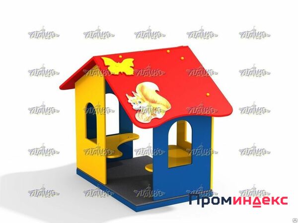 Фото Детский игровой домик из дерева Сказочный