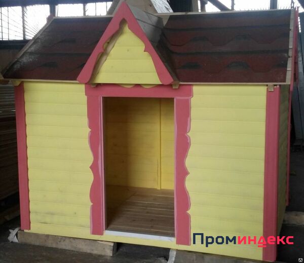 Фото Детский деревянный игровой домик №3
