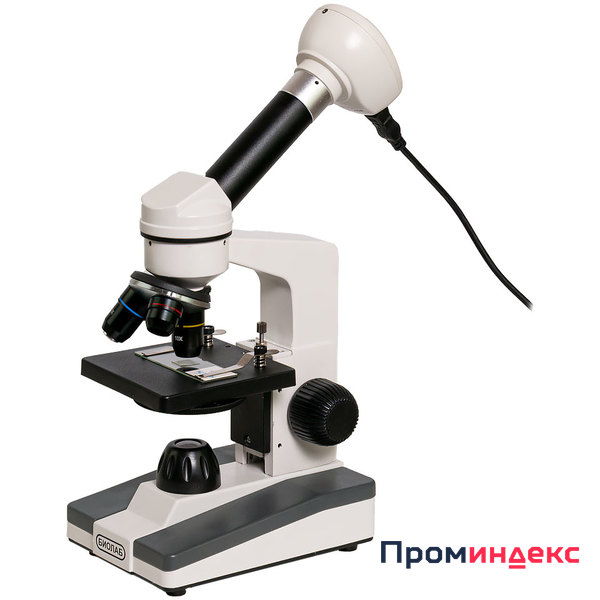 Фото Микроскоп биологический Биолаб С-16 (с видеоокуляром, ахроматический монокуляр, учебный)