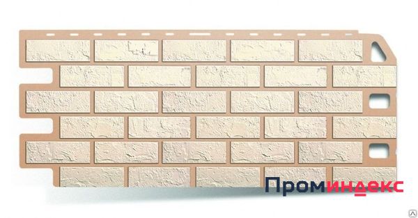 Фото Фасадная панель для наружной отделки дома Альта Профиль Кирпич Бежевый