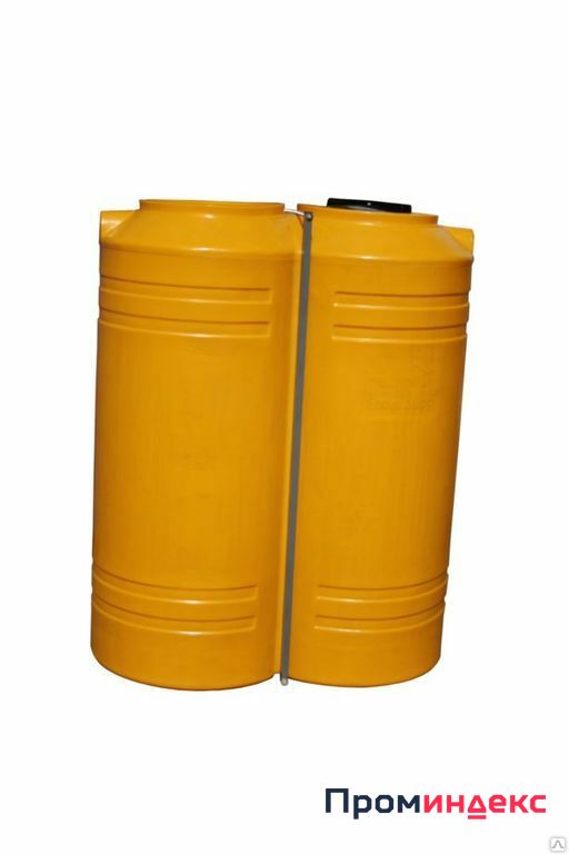 Фото Пластиковая бочка 1000 литров жёлтая Слим 1000