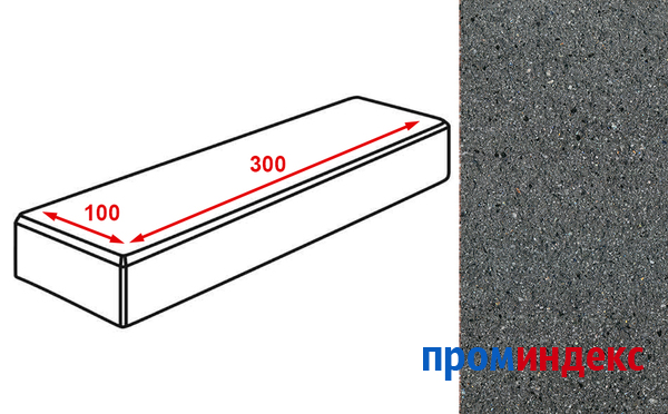 Фото Плитка тротуарная Готика Granite FERRO, паркет, Исетский 300*100*60 мм