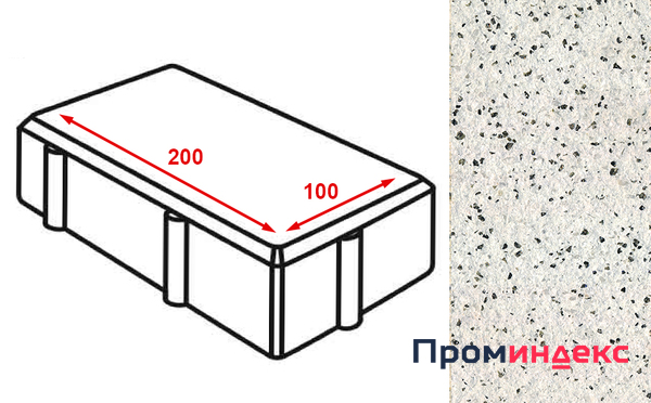 Фото Плитка тротуарная Готика Granite FERRO, брусчатка, Покостовский 200*100*60 мм