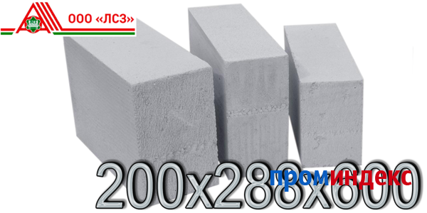 Фото Блоки из ячеистого бетона стеновые мелкие (500) 200х288х600 (на поддоне 56 шт)