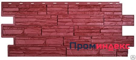 Фото Фасадная панель для отделки дома Альпийская Сказка Красная, 1090*455 мм