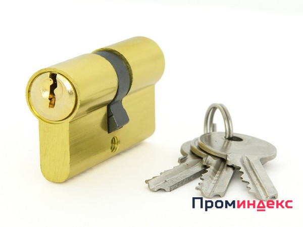 Фото Цилиндровый механизм E AL 60 РВ латунь (золото) ключ/ключ Фабрика замков