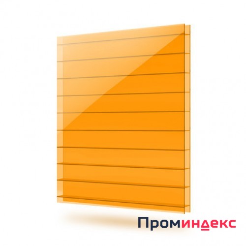 Фото Сотовый поликарбонат RATIONAL Оранжевый 6 мм (2,1*12 м)