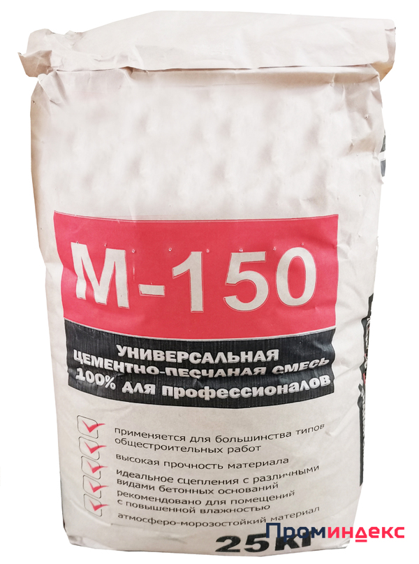 Фото Цементно-песчаная смесь М-150 (25кг)