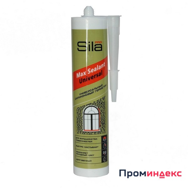 Фото Силиконизированый герметик для окон и дверей, белый Max Sealant Silacril Sila Pro 290 мл