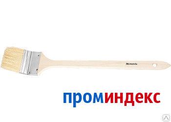 Фото Кисть радиаторная 2,5", натуральная щетина, деревянная ручка MATRIX