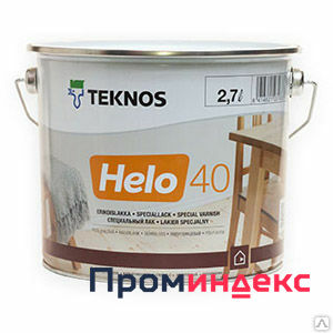 Фото Полуглянцевый уретано-алкидный лак Teknos Хело 40
