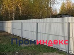 Фото Забор из профнастила МП-20 0,45 мм высотой 1.8 м на 2 лагах