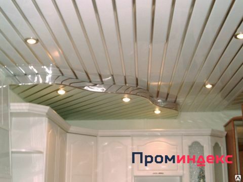 Фото Подвесной потолок реечный алюминиевый монтаж